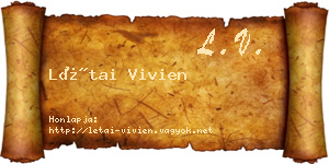 Létai Vivien névjegykártya